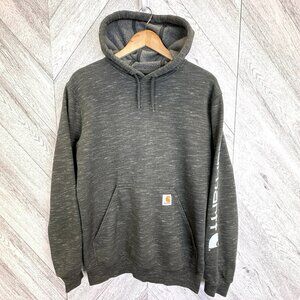 Carhartt Hoodie Mens Size Small Loose Fit Green Pullover Hooded Sweatshirt